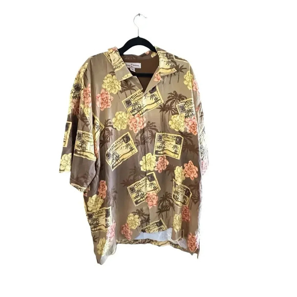 Tommy Bahama “Post Card” & Floral Print Casual Shirt Size XXL - Picture 3 of 4